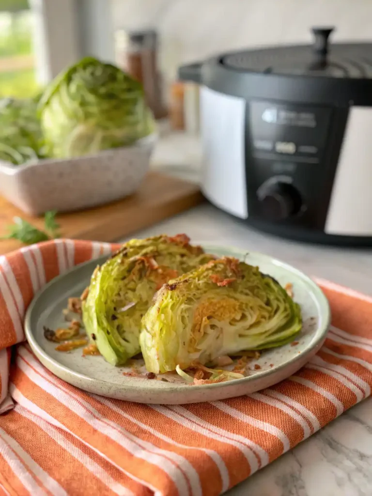 Perfect Air Fryer Cabbage Steaks: Easy Vegan Side! 16 Serving air fryer cabbage