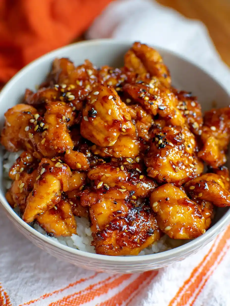 Best Teriyaki Chicken Air Fryer Recipe (Juicy & Flavorful) 27 Teriyaki chicken air fryer served
