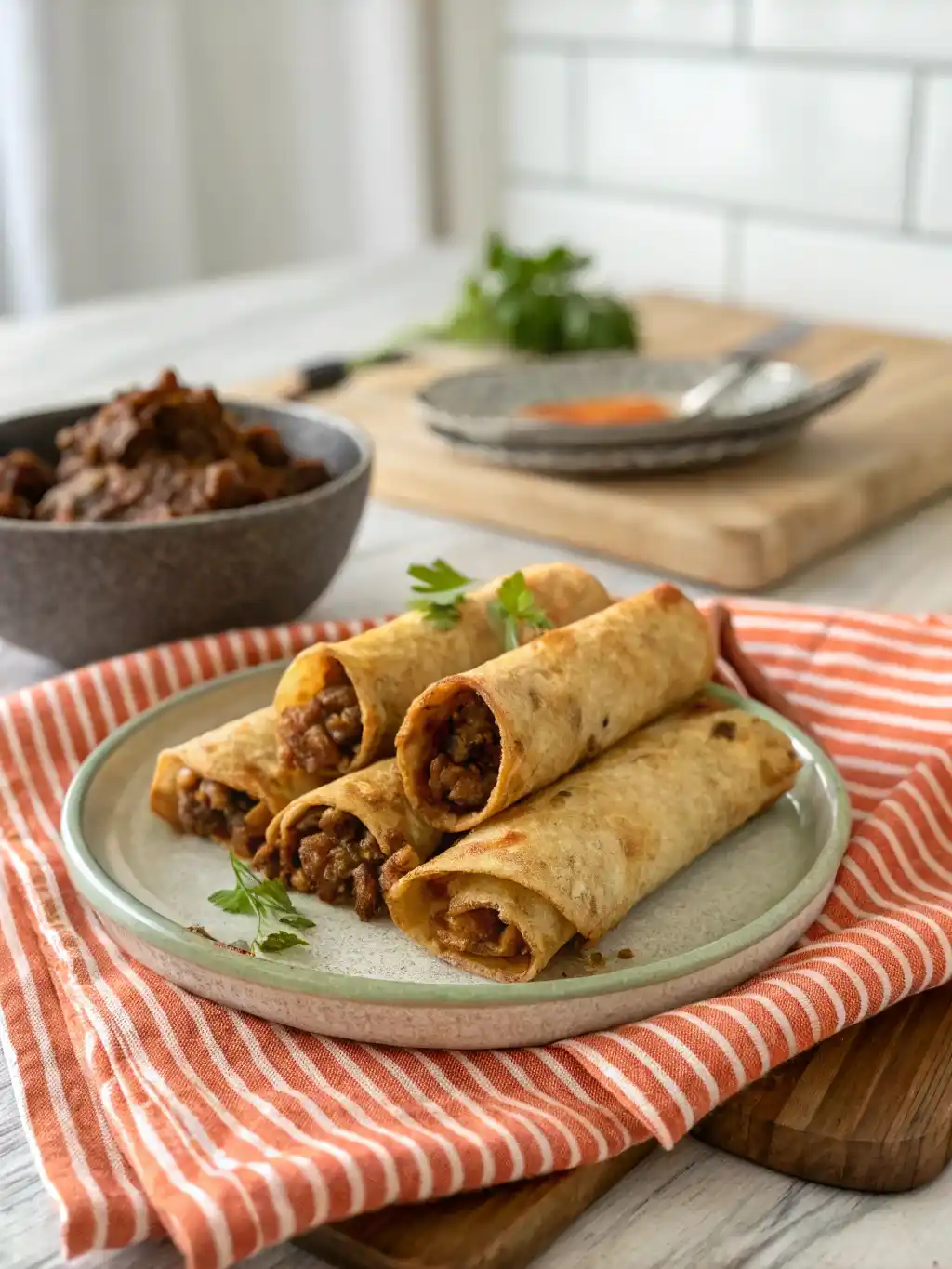 Crispy Beef Taquitos Air Fryer Recipe 15 Beef taquitos air fryer recipe with crispy golden taquitos filled with seasoned beef and cheese.