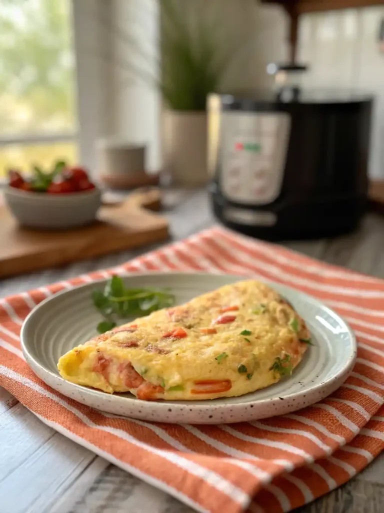 Easy Air Fryer Omelet Recipe – Fluffy, Fast & Protein-Packed 28 air fryer omelet served