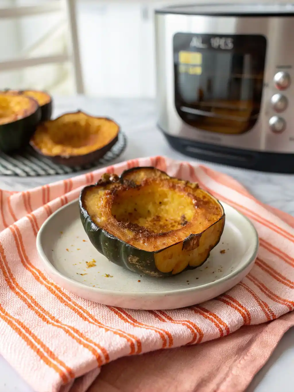 Easy Air Fryer Acorn Squash, Healthy & Flavorful Recipe 27 Air fryer acorn squash served golden and tender