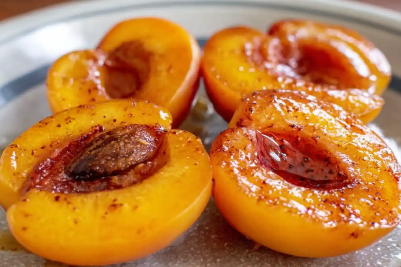 Air Fryer Apricots – Easy Sweet & Healthy Dessert Recipe 27 Caramelized air fryer apricots served with honey drizzle