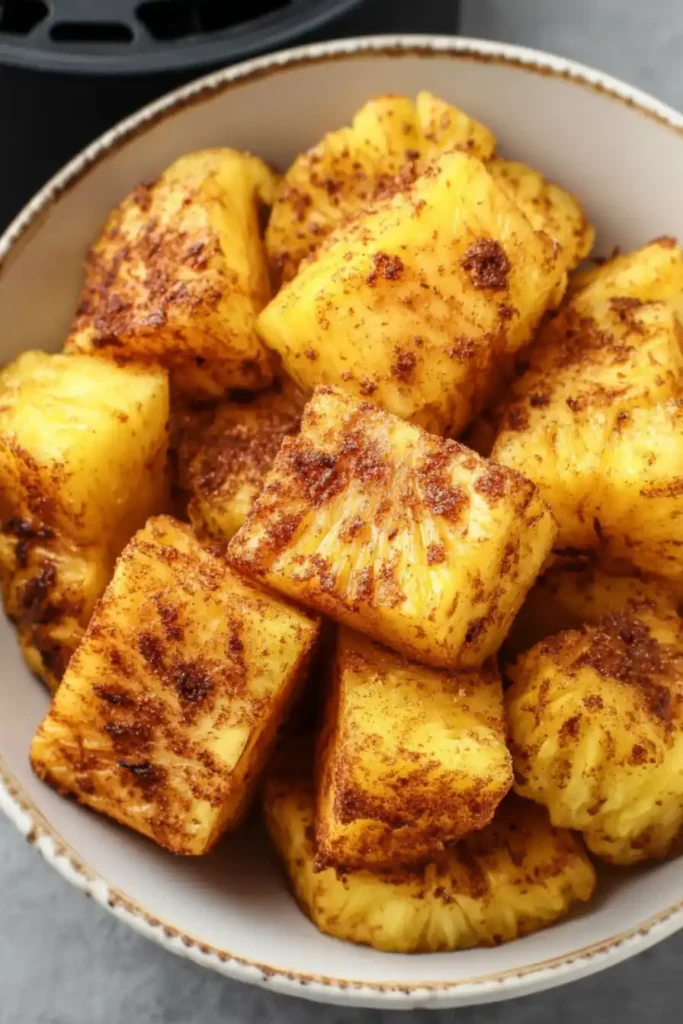 Easy Air Fryer Pineapple – Perfect Appetizer or Side Dish 28 Air fryer pineapple served