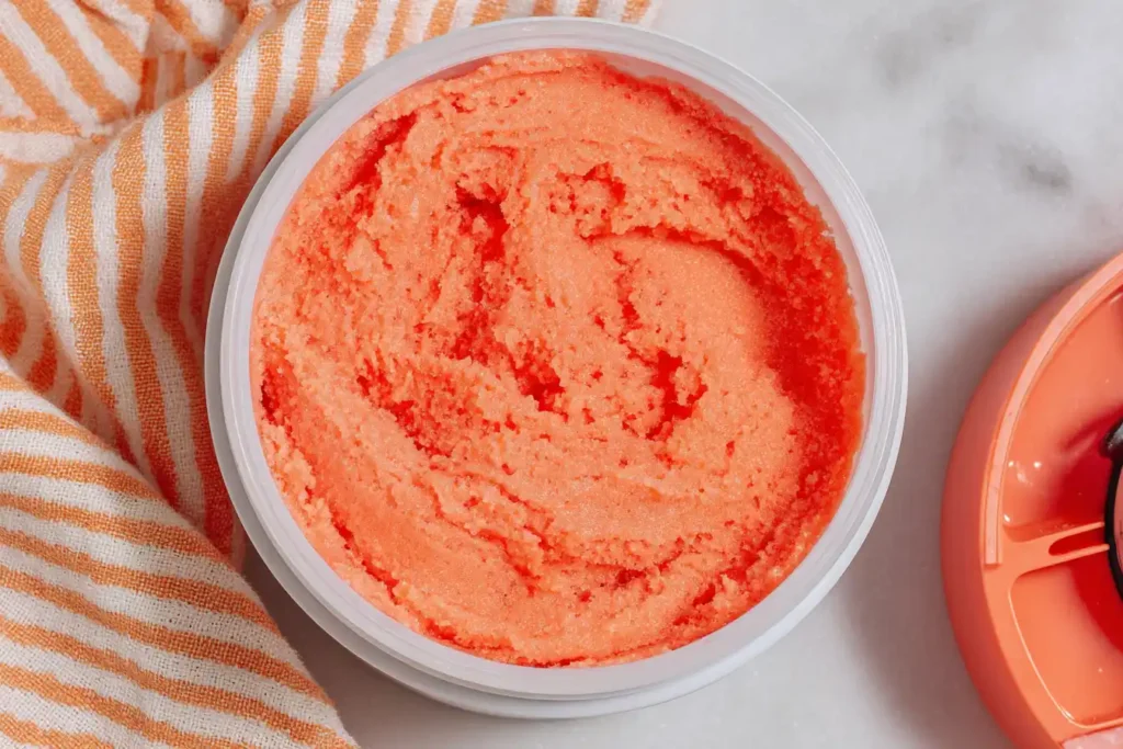 Ninja Creami Watermelon Sorbet 25 Refreshing Ninja Creami watermelon sorbet in a bowl