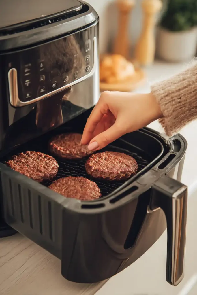 Frozen Burgers in Air Fryer – Easy Family Favorite 28 Preheating the air fryer before cooking frozen burgers