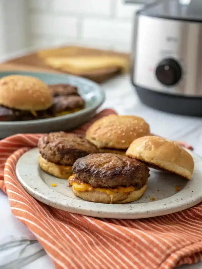 Frozen Burgers in Air Fryer – Easy Family Favorite 25 Juicy frozen burgers in air fryer with melted cheese on top