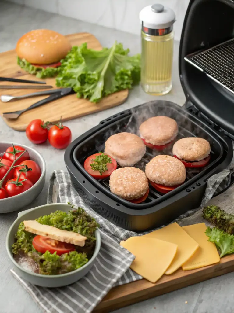 Frozen Burgers in Air Fryer – Easy Family Favorite 26 Ingredients for frozen burgers in air fryer recipe