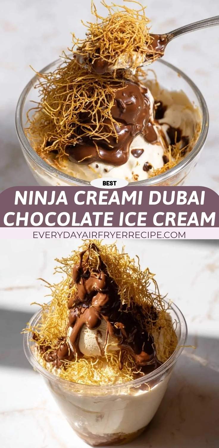 ninja creami dubai chocolate ice cream pinterest
