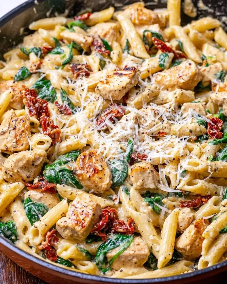 Creamy Tuscan Chicken Pasta (Easy Weeknight Dinner!) 26 tuscan chicken pasta recipe