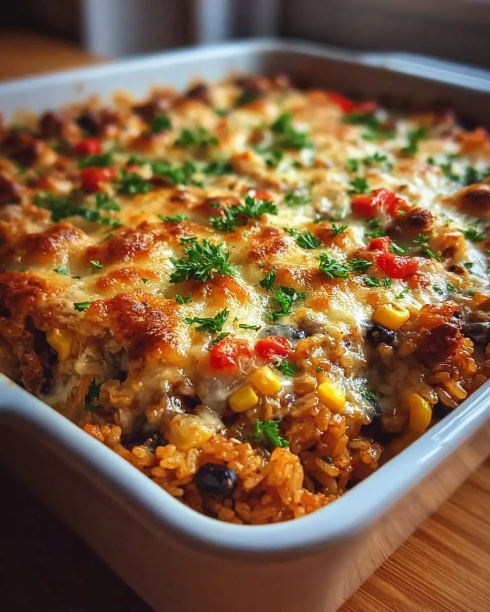 cheesy mexican rice casserole