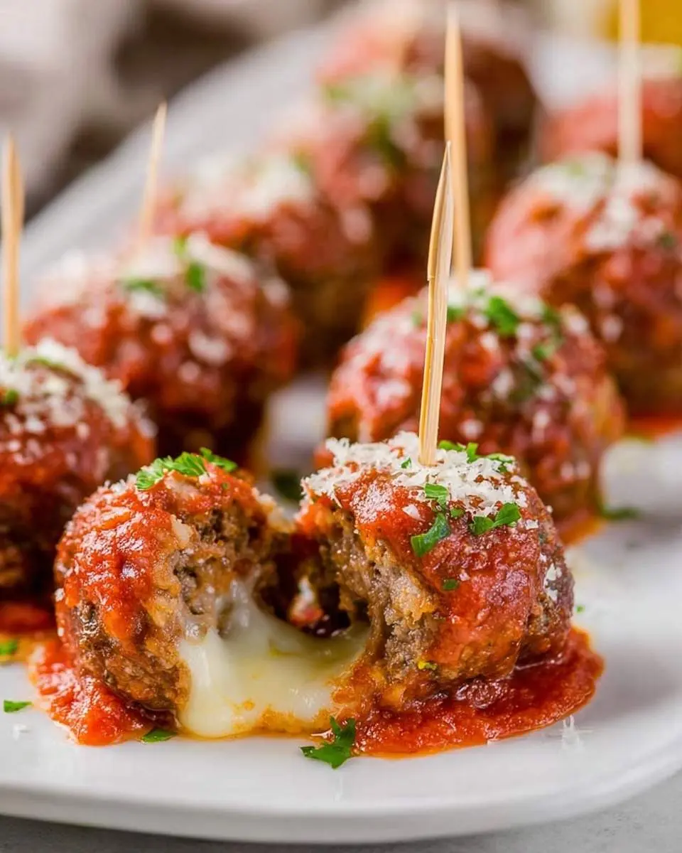 cheesy mozzarella meatballs recipe