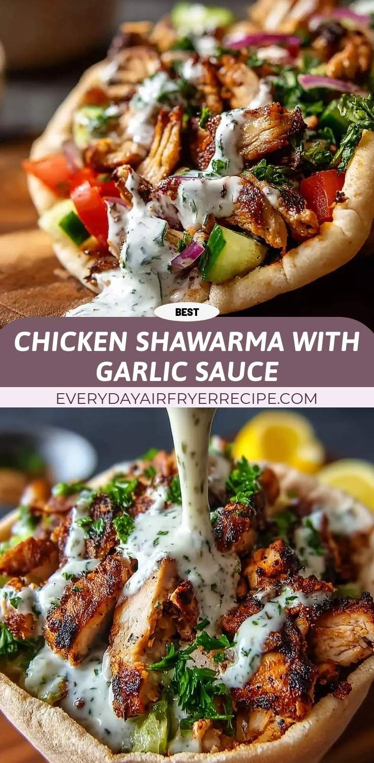 chicken shawarma with garlic sauce pinterest