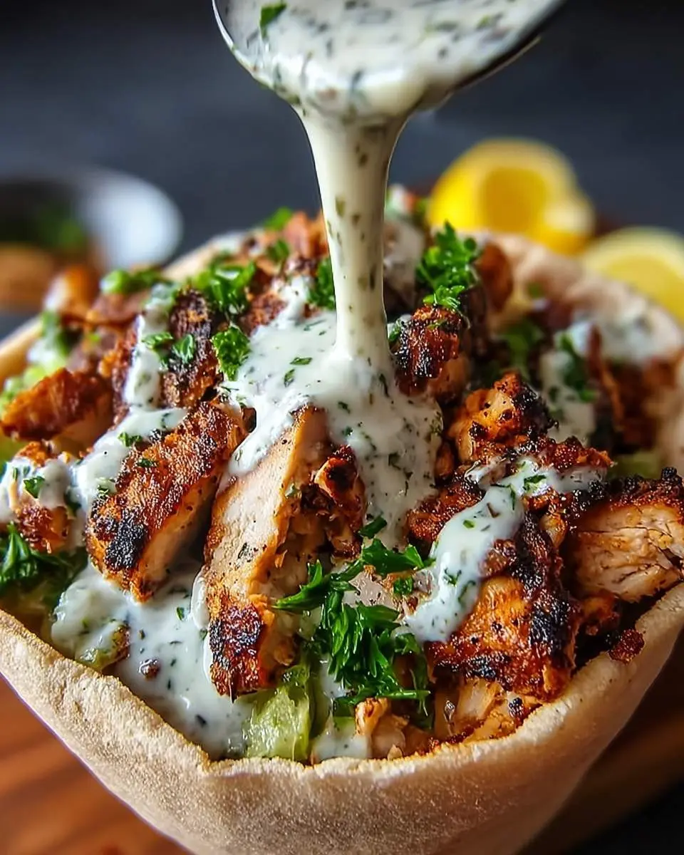 chicken shawarma with garlic sauce