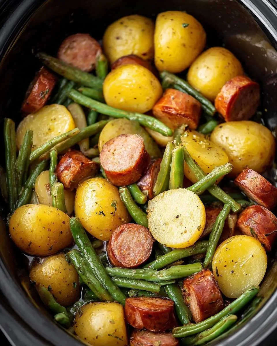 crock pot swamp potatoes with sausage recipe