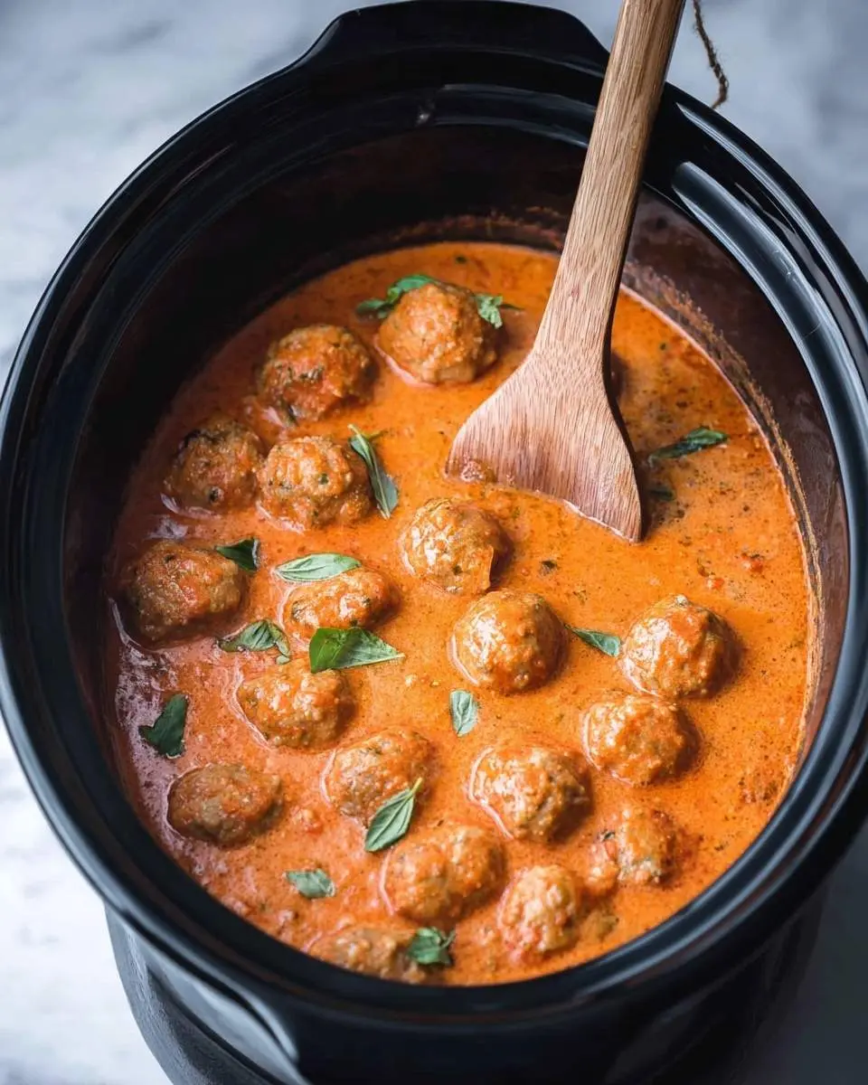 crockpot garlic parmesan meatballs