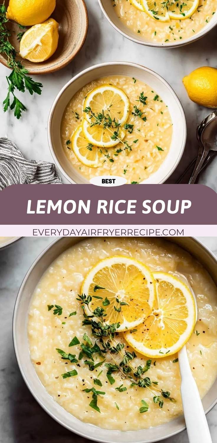 lemon rice soup pinterest