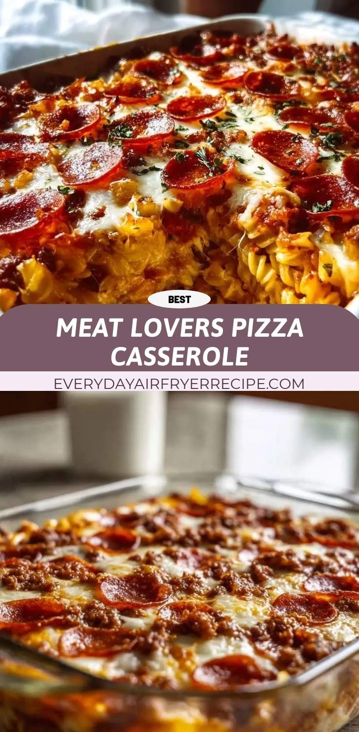 meat lovers pizza casserole pinterest