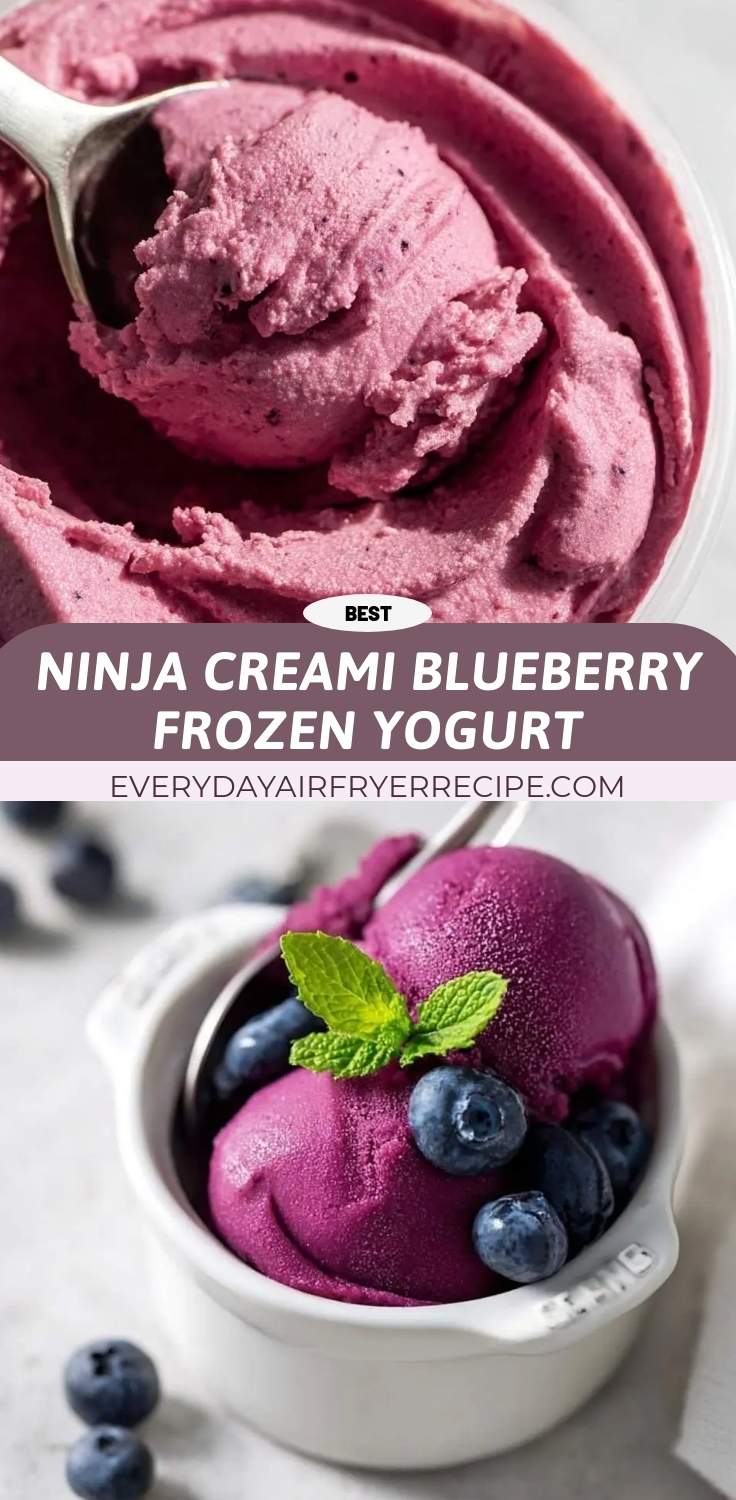 ninja creami blueberry frozen yogurt pinterest
