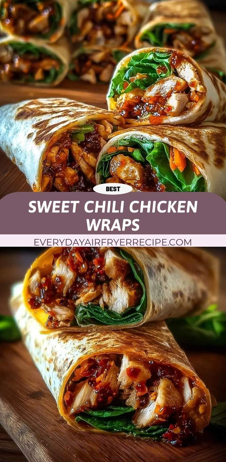 sweet chili chicken wraps pinterest