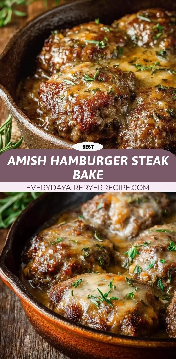 amish hamburger steak bake pinterest