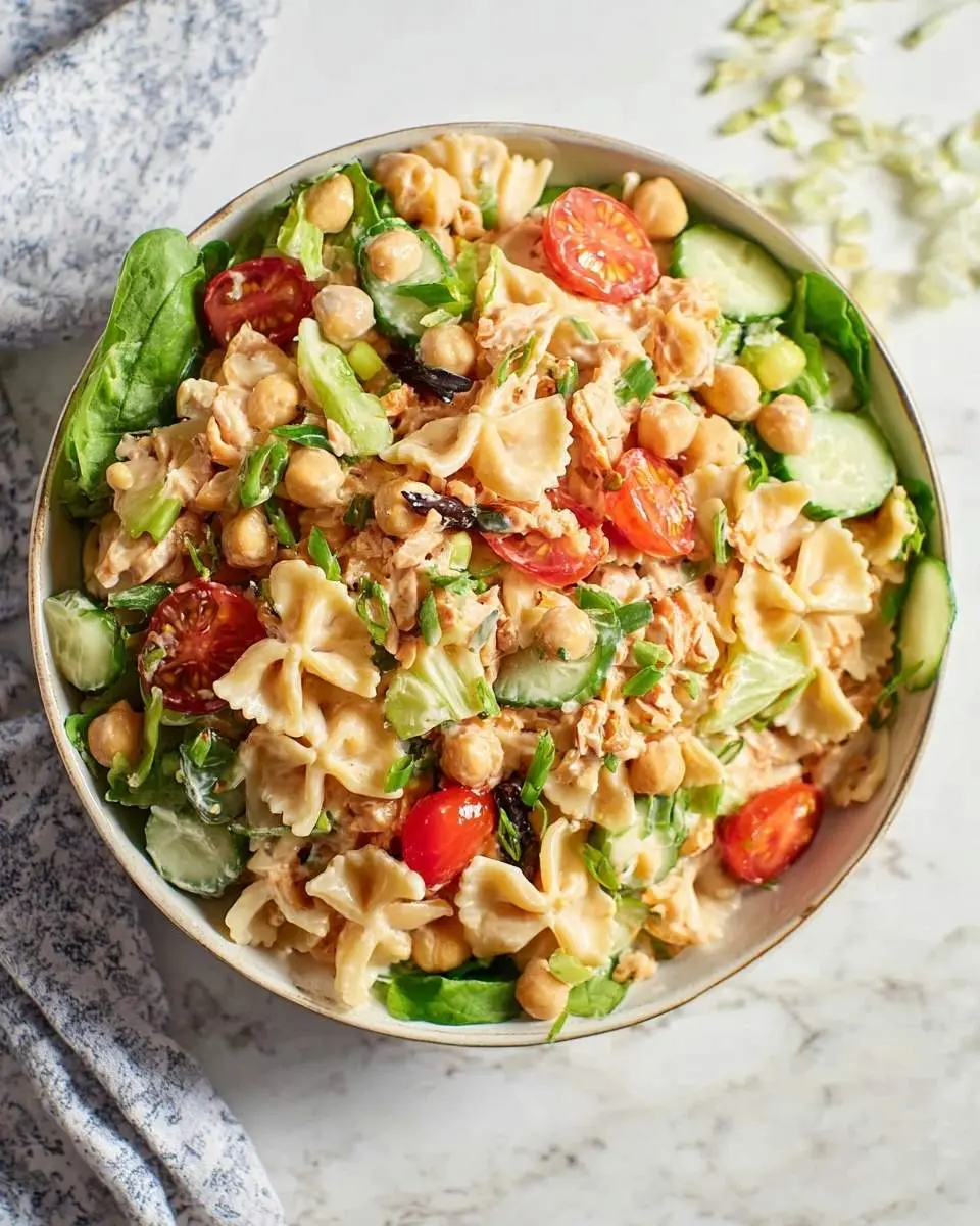 chickpea pasta salad
