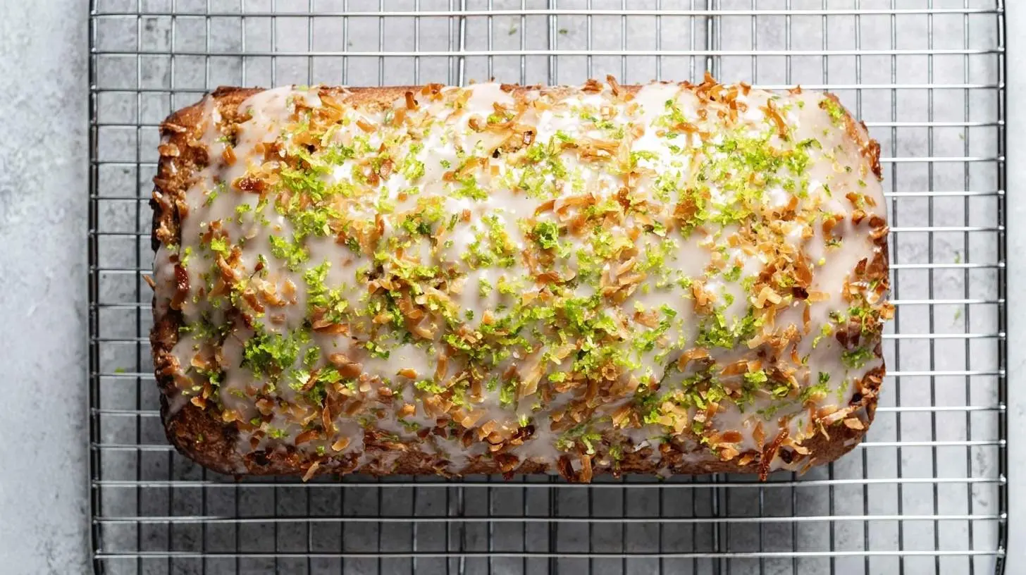 coconut lime glazed banana bread