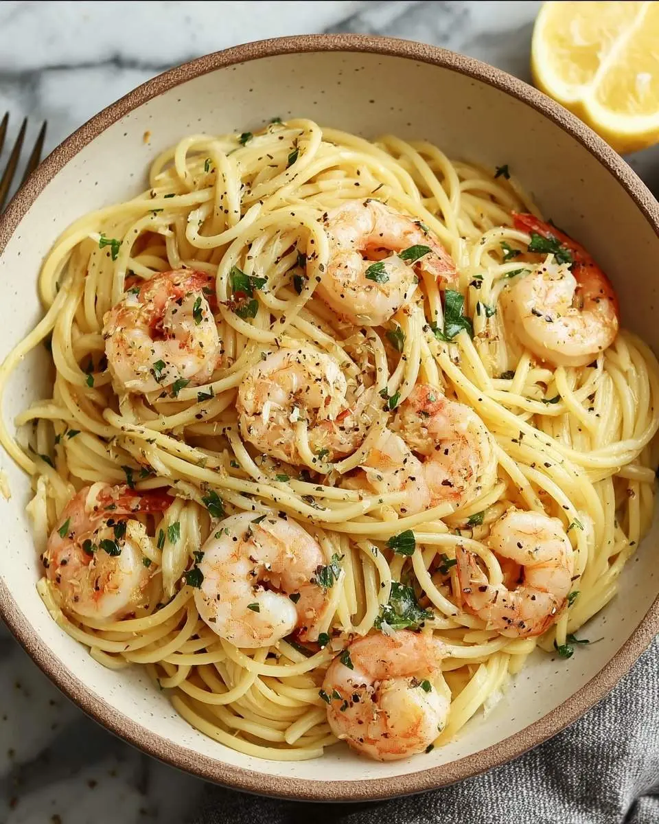 garlic butter shrimp pasta recipe