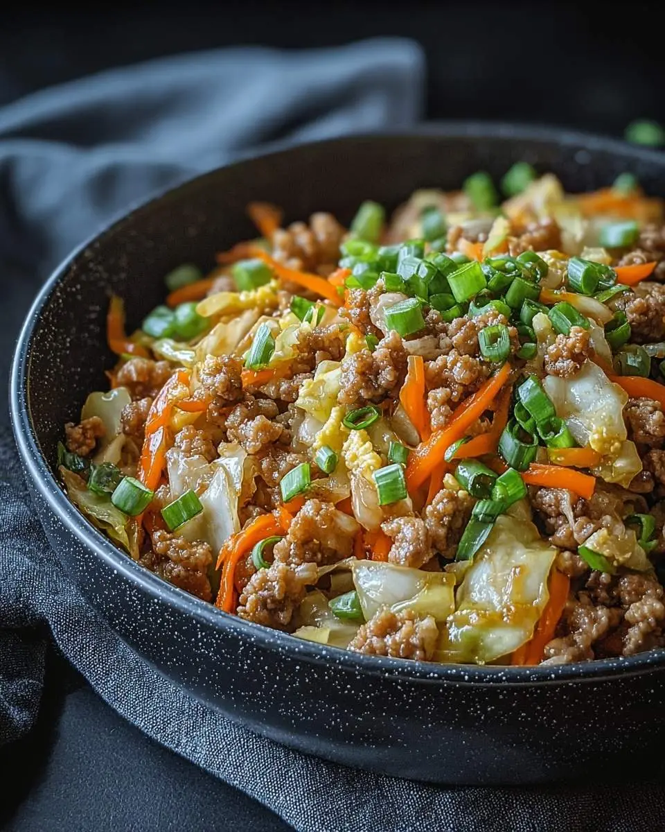 keto egg roll in a bowl recipe