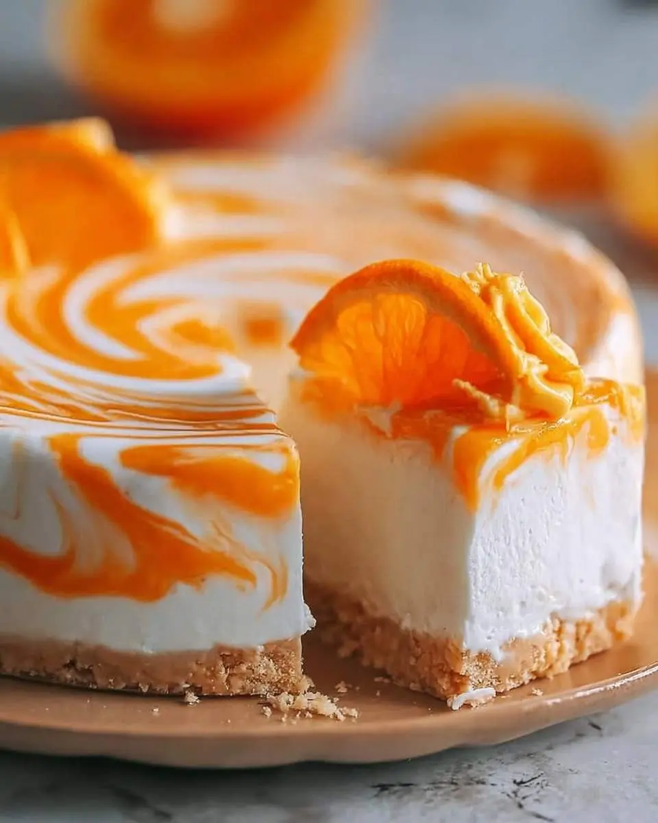 no bake orange creamsicle cheesecake