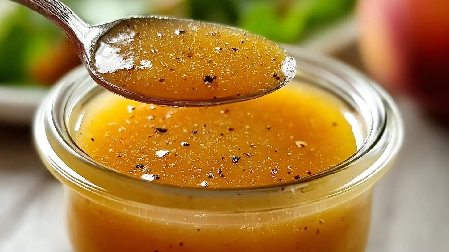 peach vinaigrette