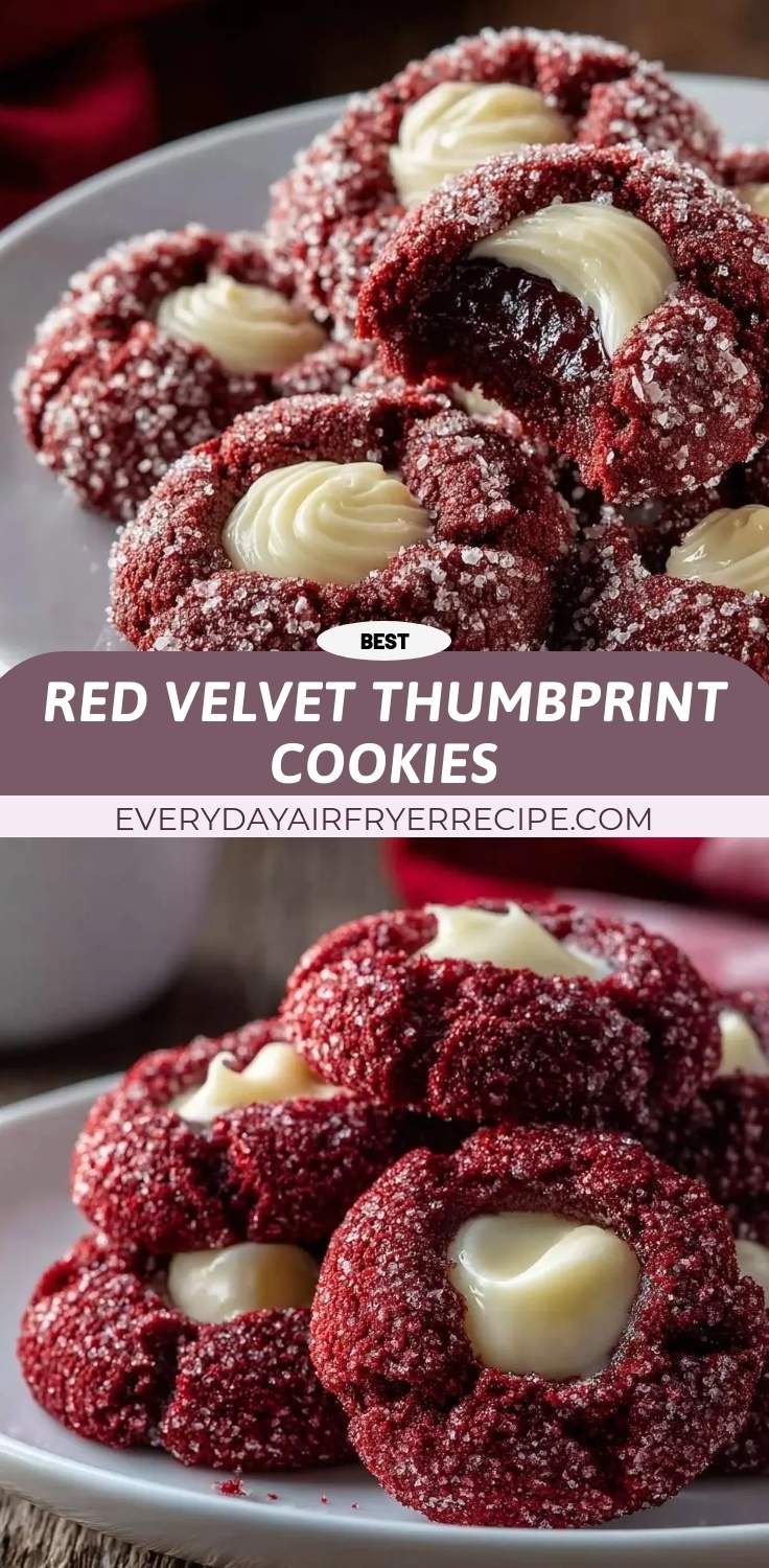 red velvet thumbprint cookies pinterest