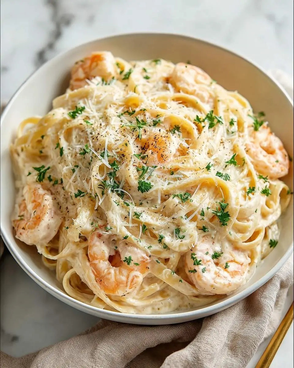 shrimp alfredo fettuccine recipe