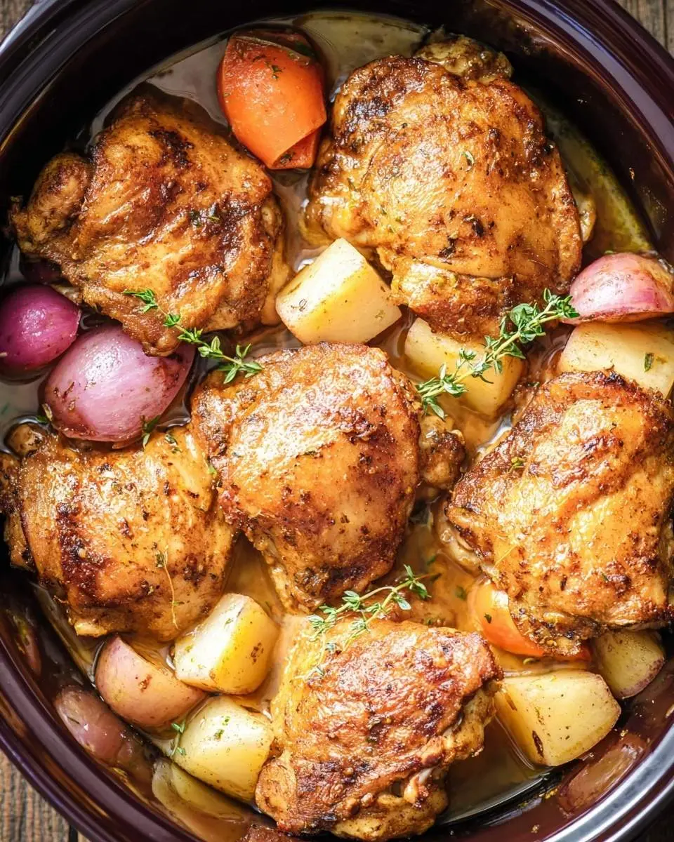 slow cooker chicken thighs