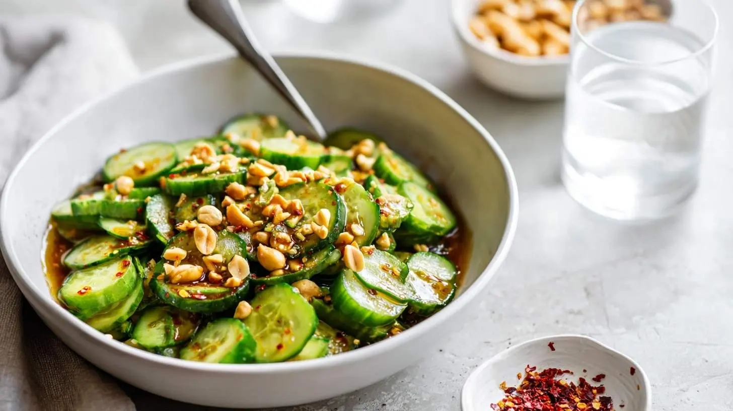 spicy peanut cucumber salad
