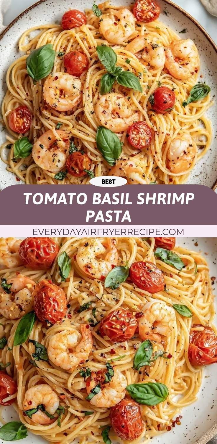tomato basil shrimp pasta pinterest