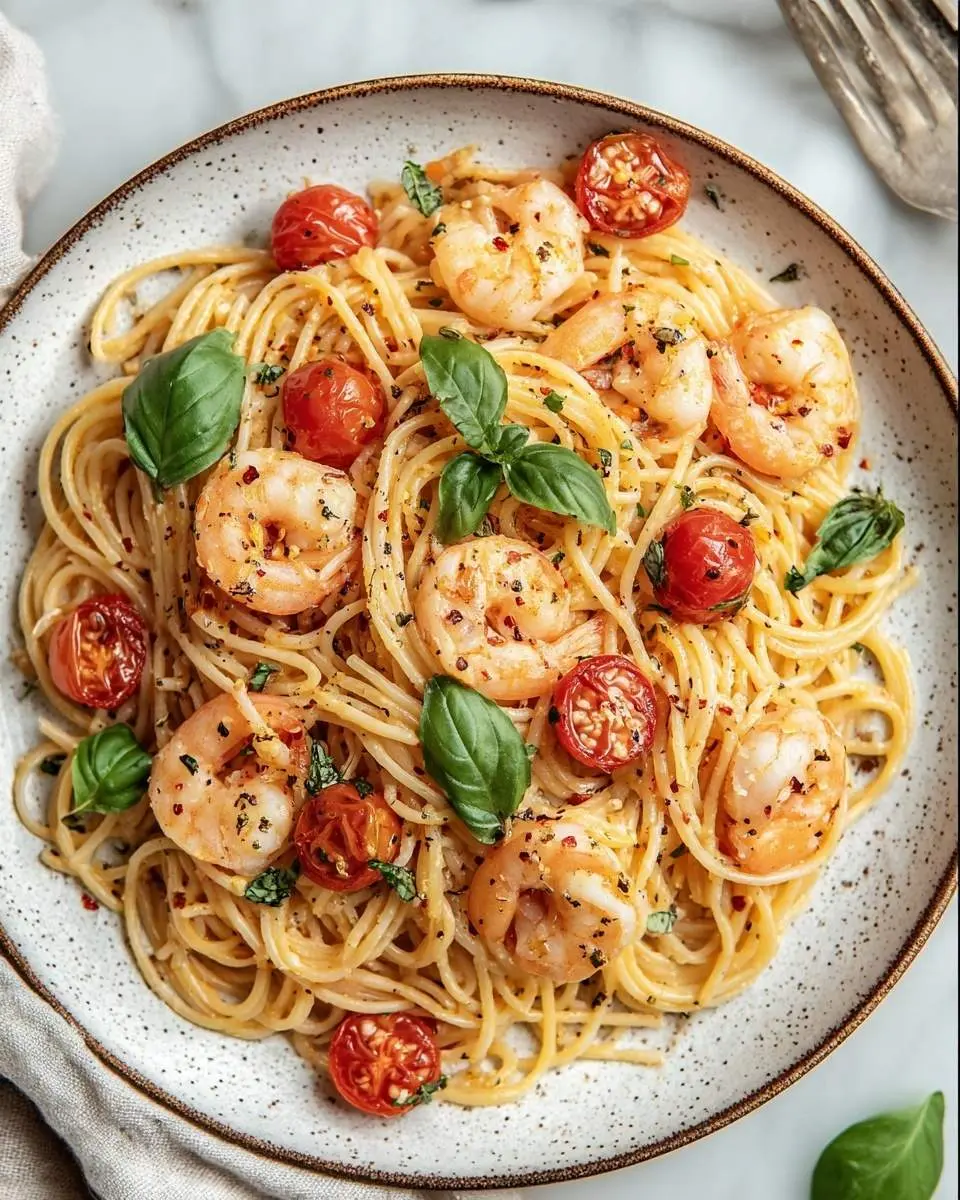 tomato basil shrimp pasta recipe