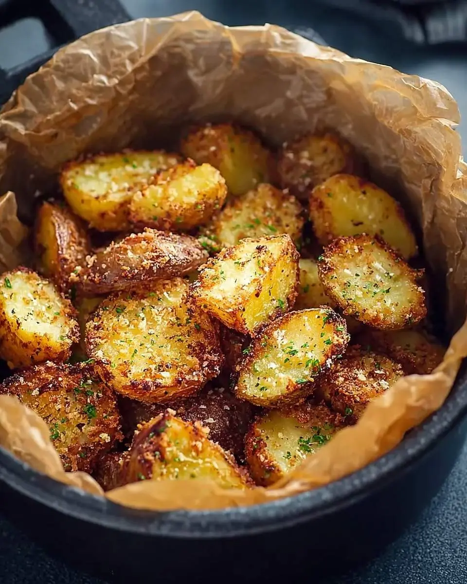 air fryer parmesan potatoes