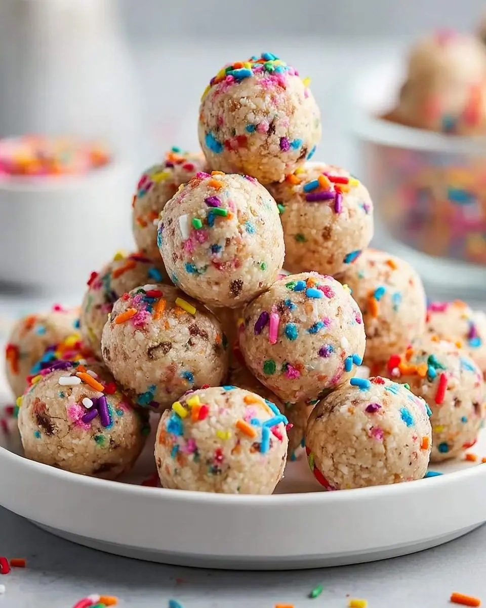 birthday cake protein balls recipe