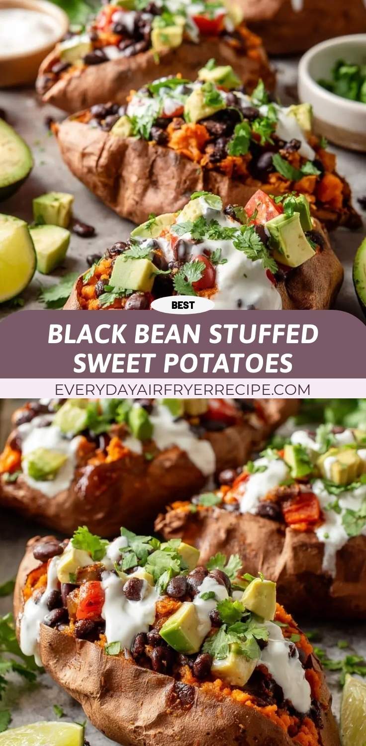 black bean stuffed sweet potatoes pinterest
