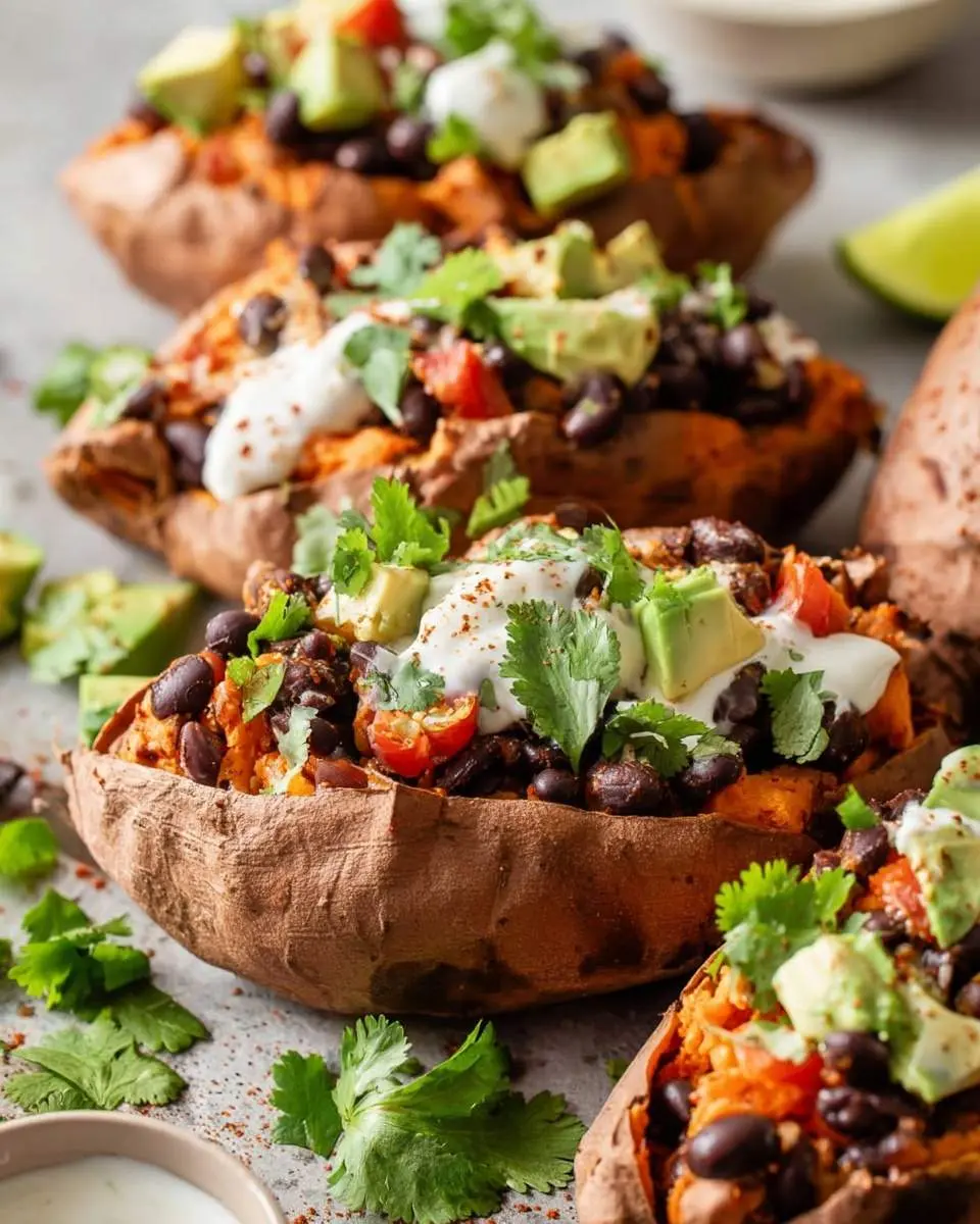black bean stuffed sweet potatoes recipe