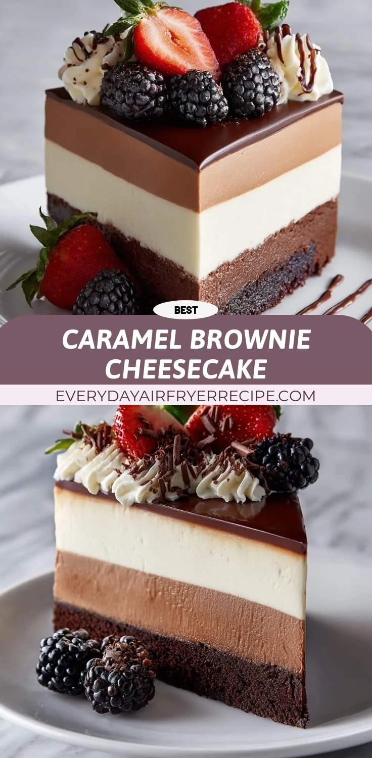 caramel brownie cheesecake pinterest