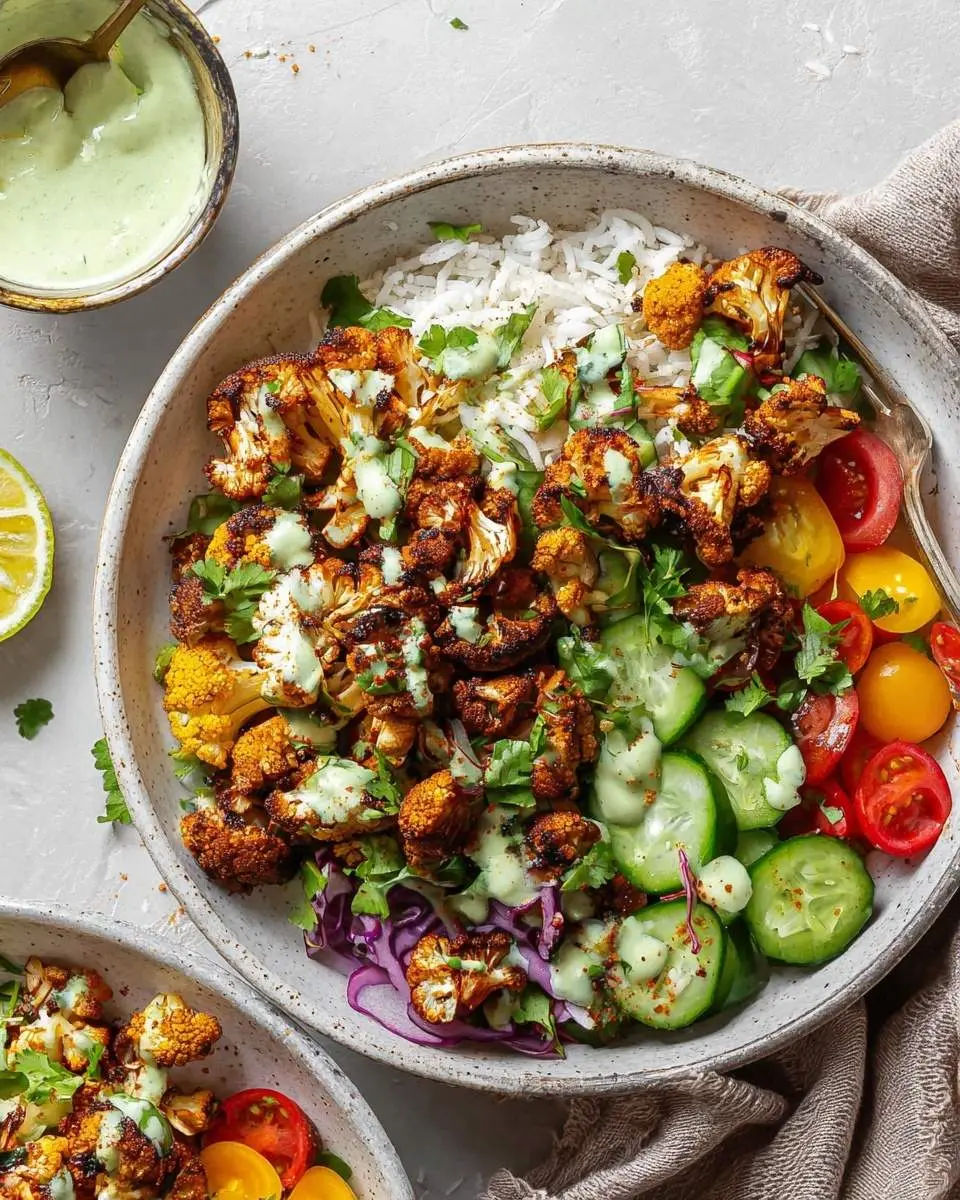 cauliflower shawarma bowls