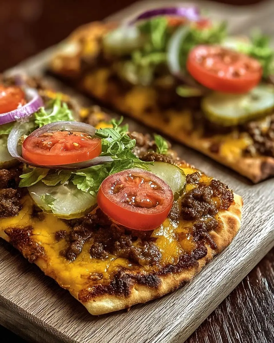 cheeseburger flatbreads recipe 1
