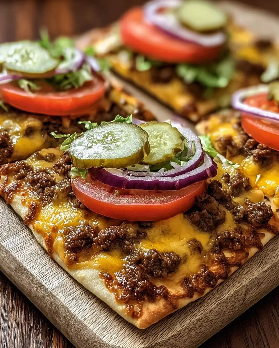 cheeseburger flatbreads recipe
