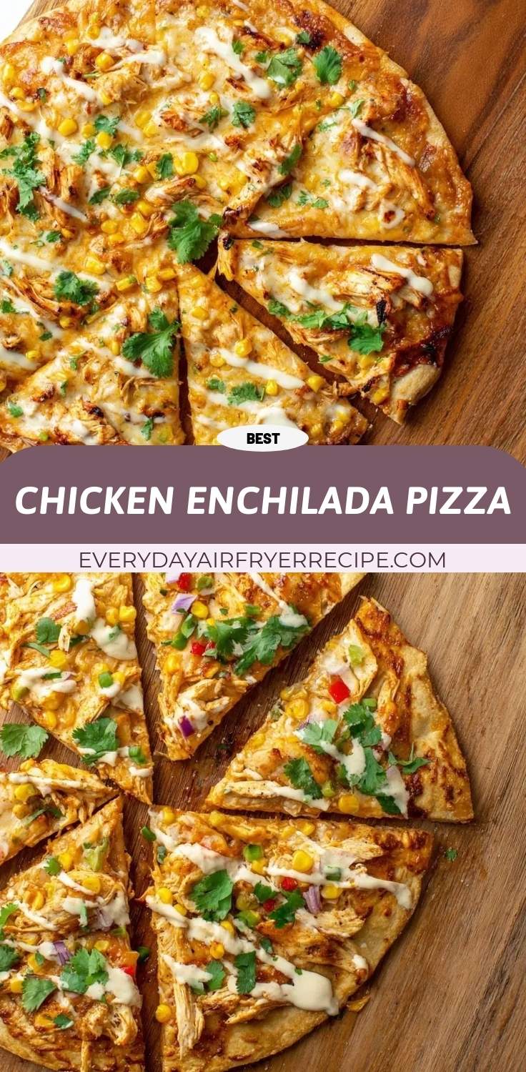 chicken enchilada pizza pinterest