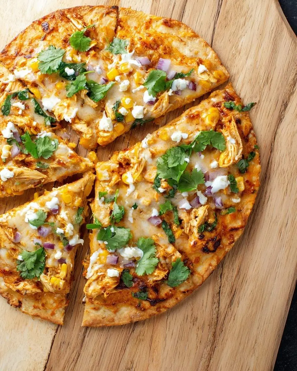 chicken enchilada pizza recipe