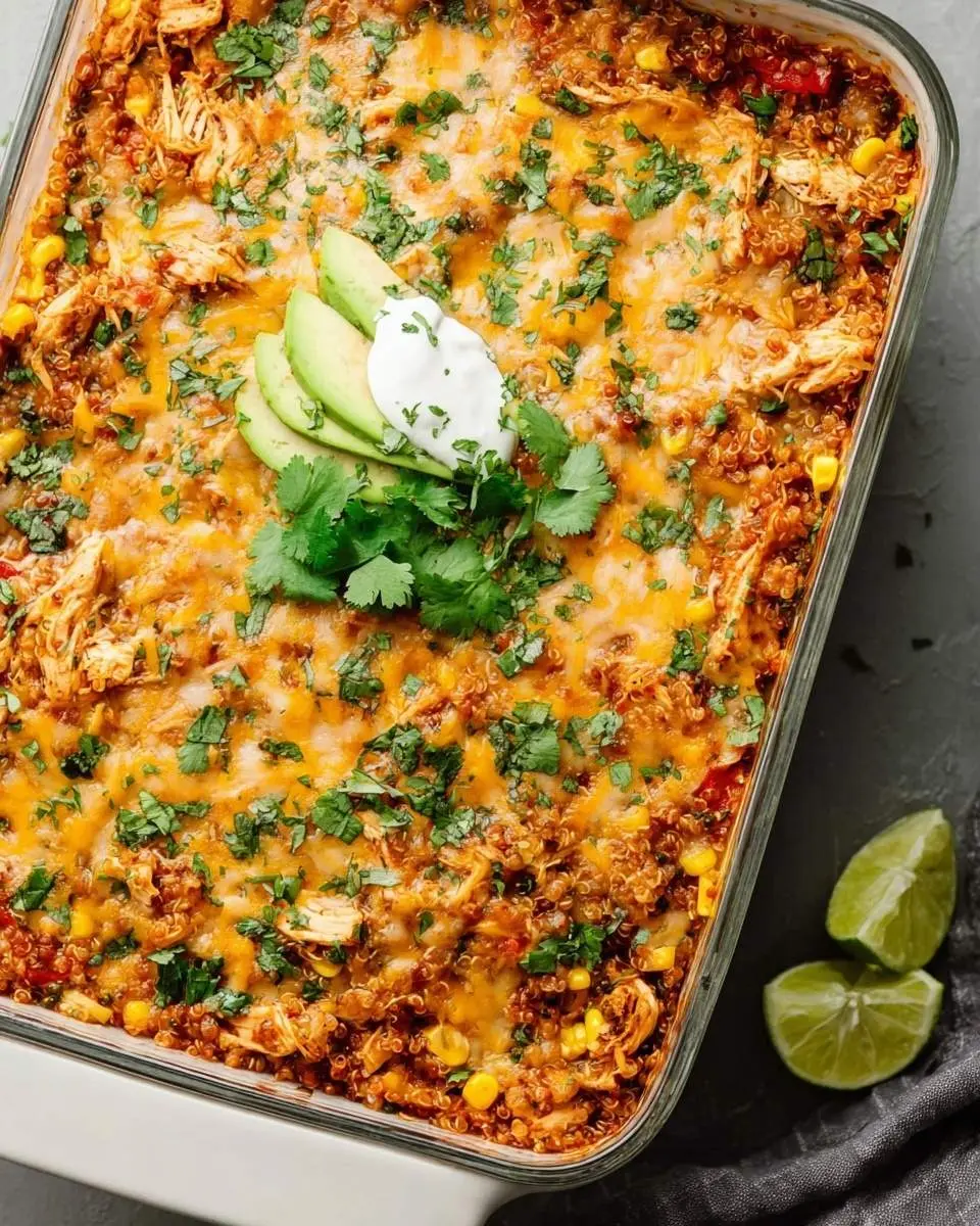 chipotle quinoa casserole with chicken