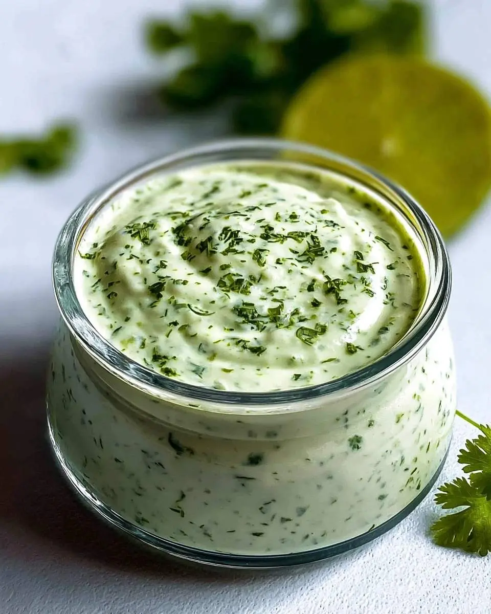creamy cilantro garlic sauce