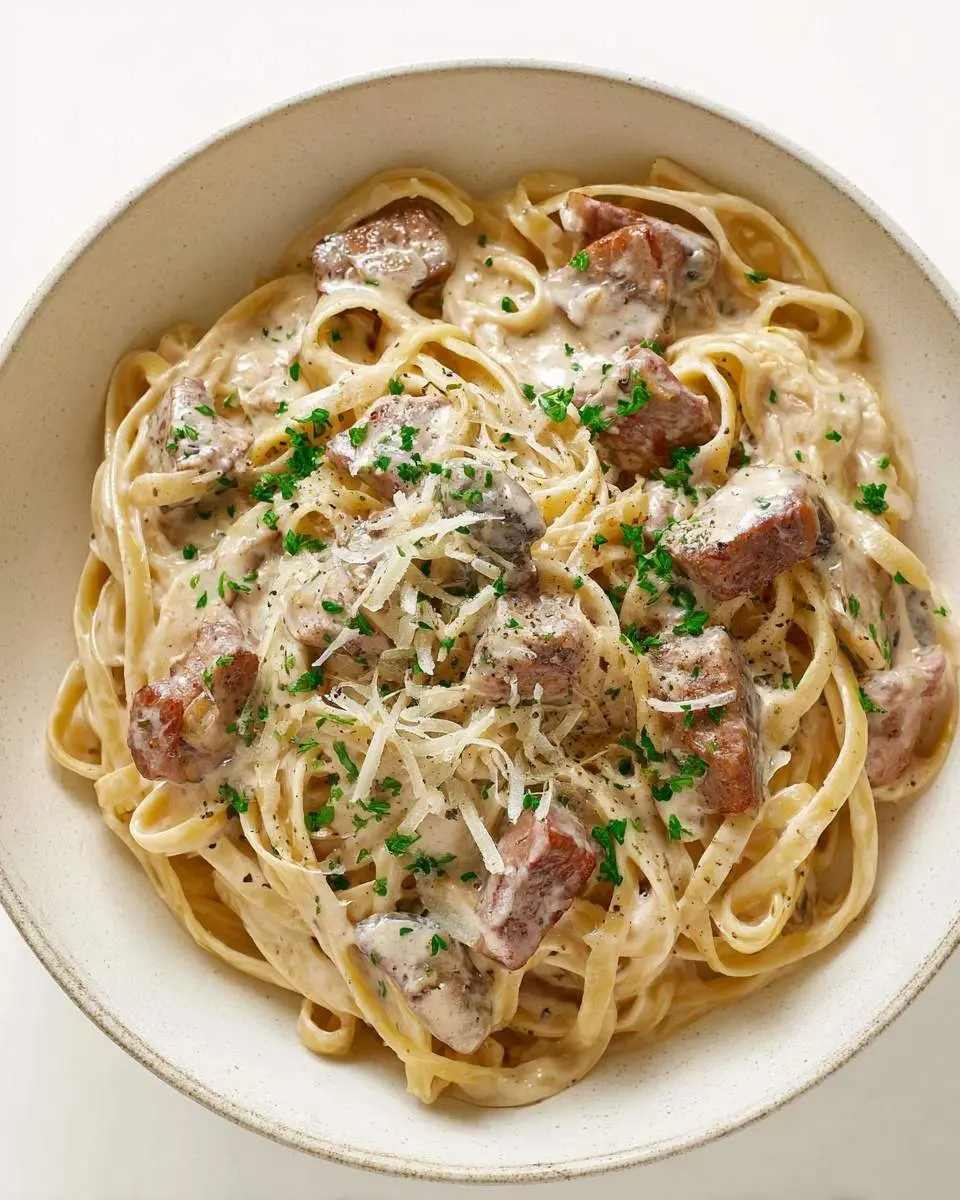 creamy steak pasta recipe 1