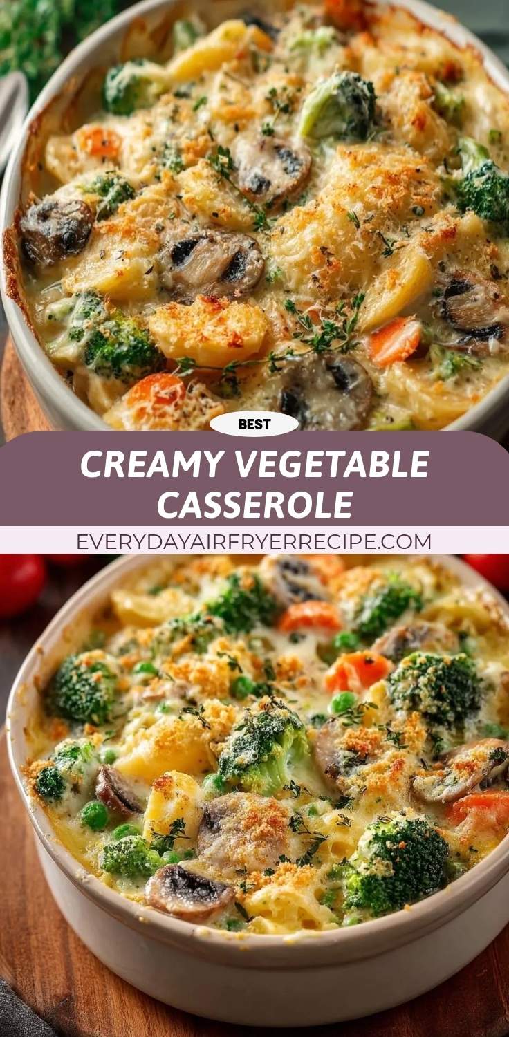 creamy vegetable casserole pinterest